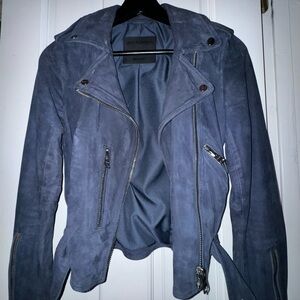All Saints Balfern Suede Biker Jacket
